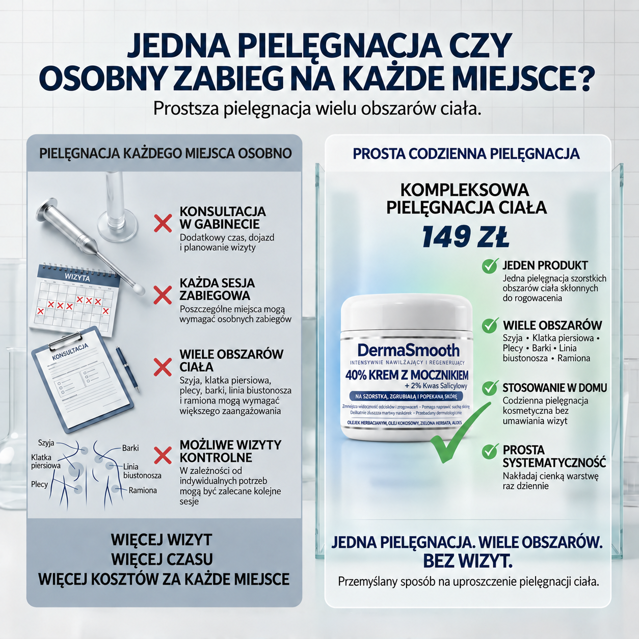 DermaSmooth 40 — Krem keratolityczny z mocznikiem 40% na zrogowacenia i zgrubienia